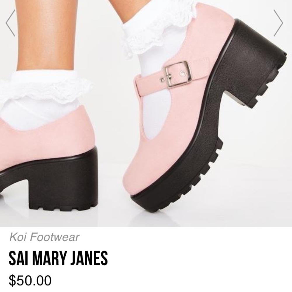Dolls Kill Pink Mary Jane Shoes